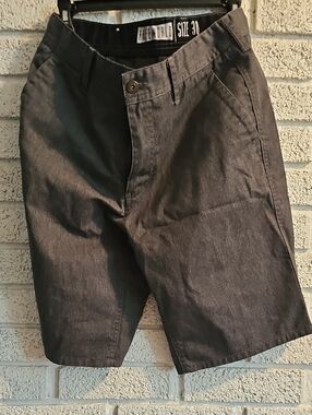 Freeworld Men's Flat Front Shorts in Charcoal Gray